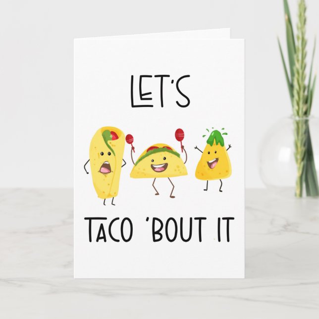 parlons taco à ce sujet carte drôle de pensée pour (Devant)
