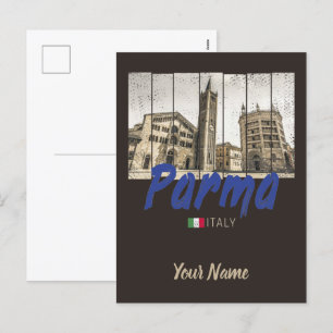 Parma Emilia-Romagna Italy Vintage Souvenir Holiday Postcard