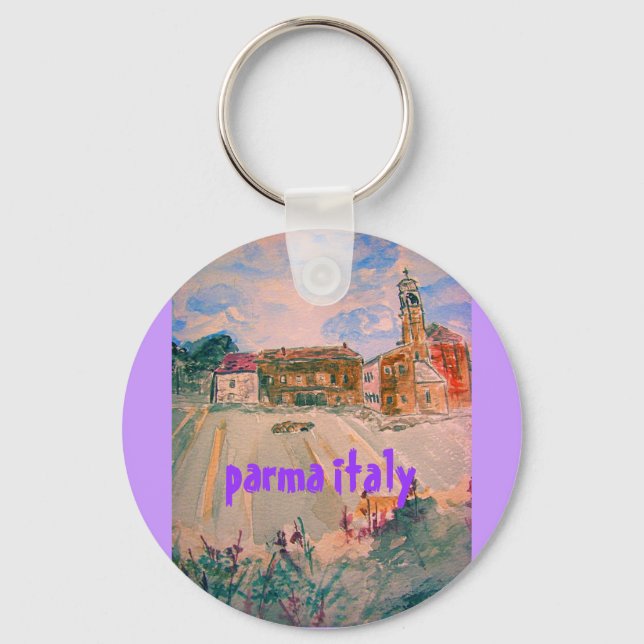 parma italy art keychain (Front)