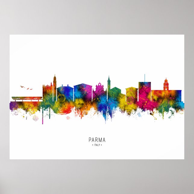 Parma Italy Skyline Poster (Front)