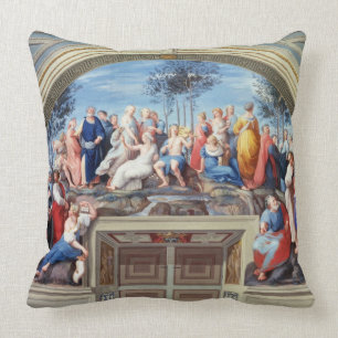Parnassus and the Disputa, from the Stanza della S Throw Pillow