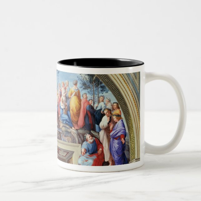 Parnassus and the Disputa, from the Stanza della S Two-Tone Coffee Mug (Right)