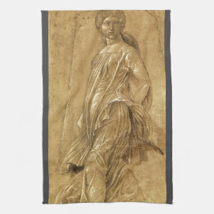 Parnassus, Dancing Muse by Andrea Mantegna Kitchen Towel