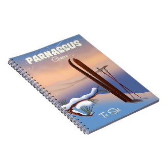 Parnassus Greece Ski travel poster Notebook
