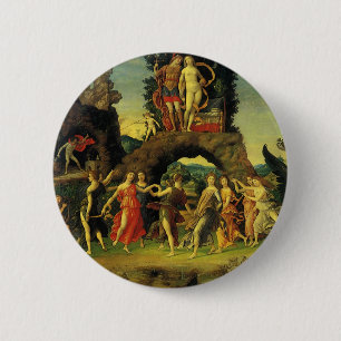 Parnassus, Mars and Venus by Andrea Mantegna 2 Inch Round Button