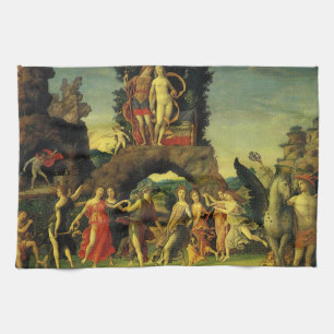 Parnassus, Mars and Venus by Andrea Mantegna Kitchen Towel