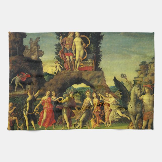 Parnassus, Mars and Venus by Andrea Mantegna Kitchen Towel (Horizontal)