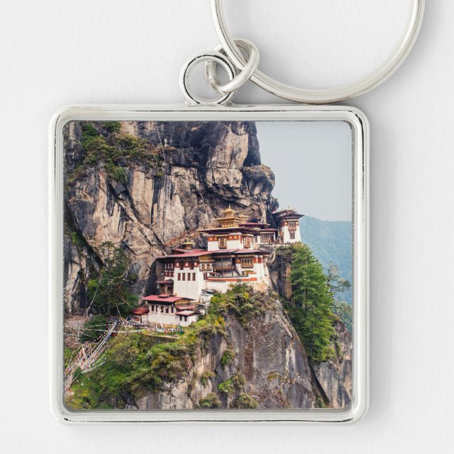 Paro Taktsang: The Tiger's Nest Monastery - Bhutan Keychain (Front)