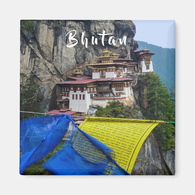 Paro Taktsang: The Tiger's Nest Monastery - Bhutan Magnet (Front)