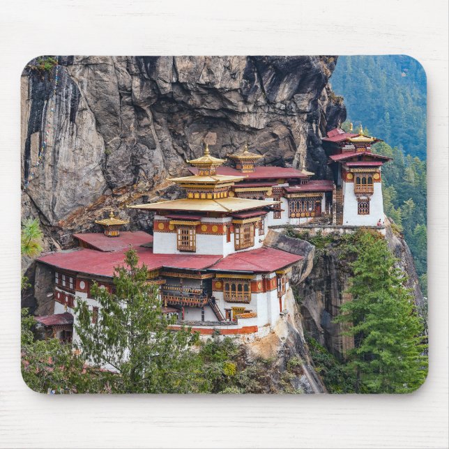 Paro Taktsang: The Tiger's Nest Monastery - Bhutan Mouse Pad (Front)