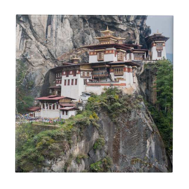 Paro Taktsang: The Tiger's Nest Monastery - Bhutan Tile (Front)