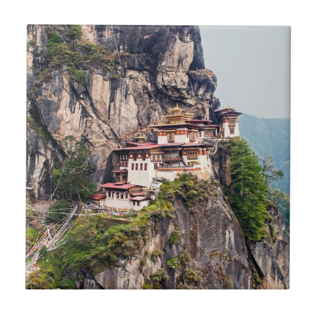 Paro Taktsang: The Tiger's Nest Monastery - Bhutan Tile (Front)
