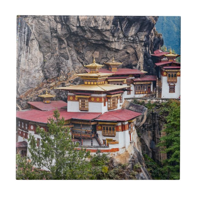 Paro Taktsang: The Tiger's Nest Monastery - Bhutan Tile (Front)