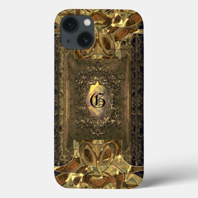 Parocollet  Chic Vintage Monogram   Case-Mate iPhone Case (Back)