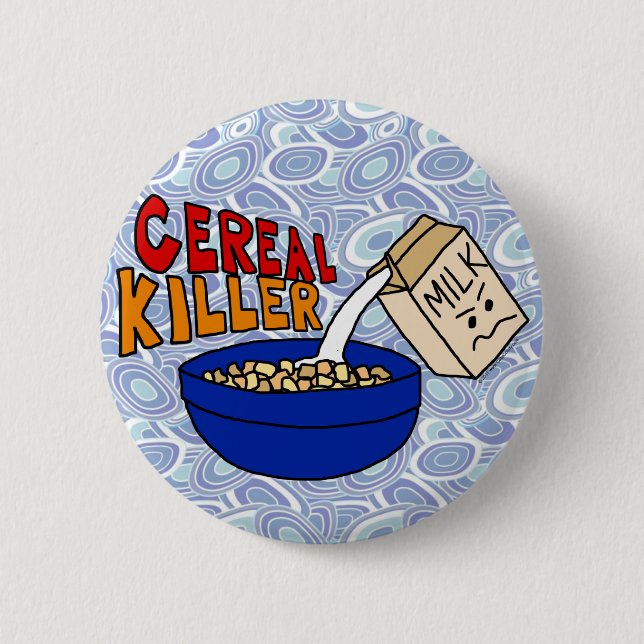 Parody Cereal Killer Breakfast Food Humour 2 Inch Round Button (Front)