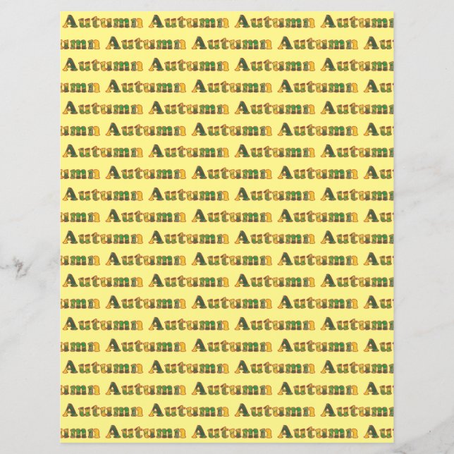 Parole d'automne des feuilles d'automne, papier de (Devant)