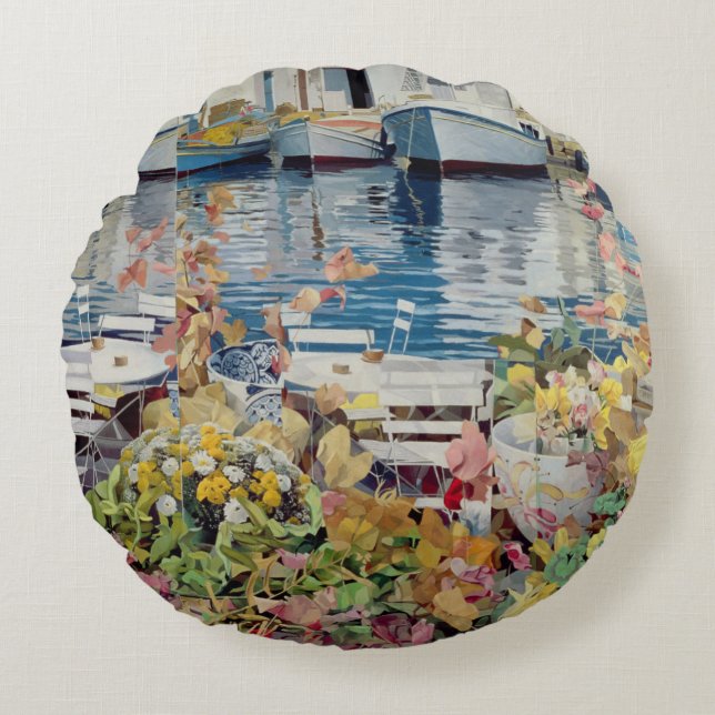 Paros 1985 round pillow (Front)