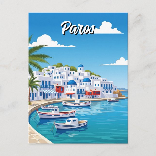 Paros Greece Island Travel Postcard (Front)