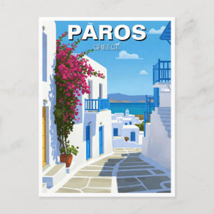 Paros Greece Island Travel Postcard