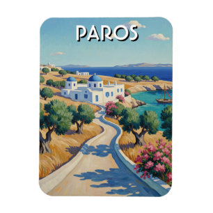Paros Greece Islands Travel Watercolor  Magnet