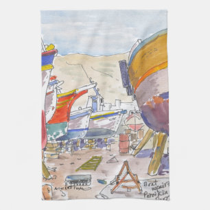 Paros Greece Kitchen Towel