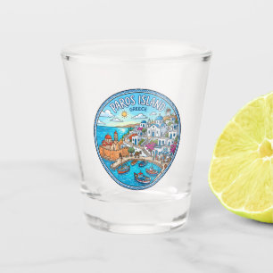 Paros Island Greece Shot Glass