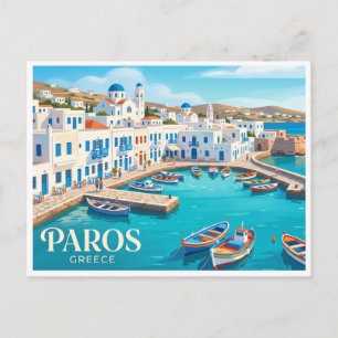 Paros Naousa Greece Postcard