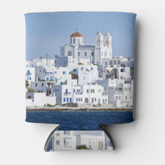 Paros Village Naoussa Island View Can Cooler
