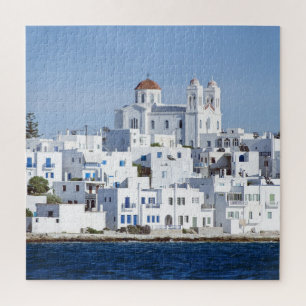 Paros Village Naoussa Island View Jigsaw Puzzle