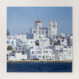 Paros Village Naoussa Island View Jigsaw Puzzle