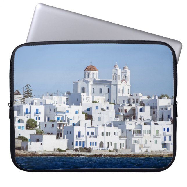 Paros Village Naoussa Island View Laptop Sleeve (Front)