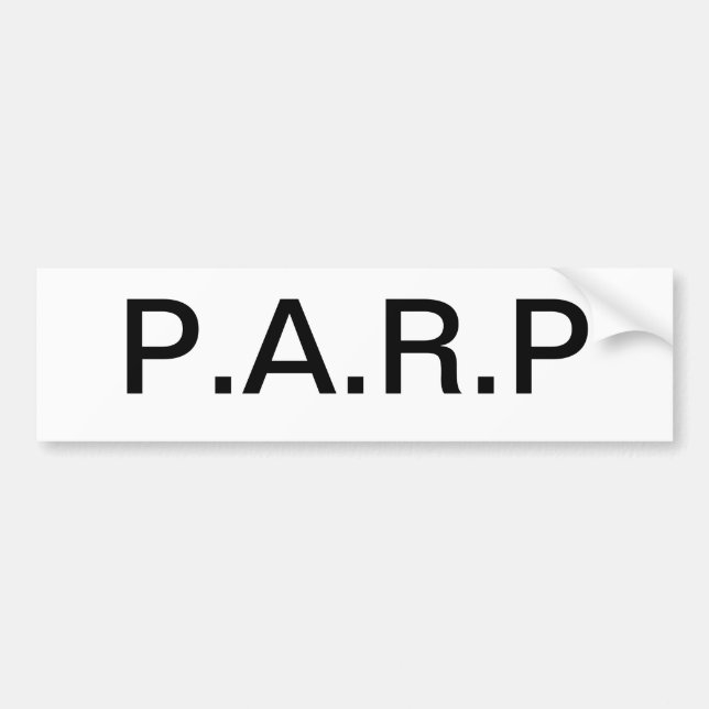 Parp Bumper sticker (Front)