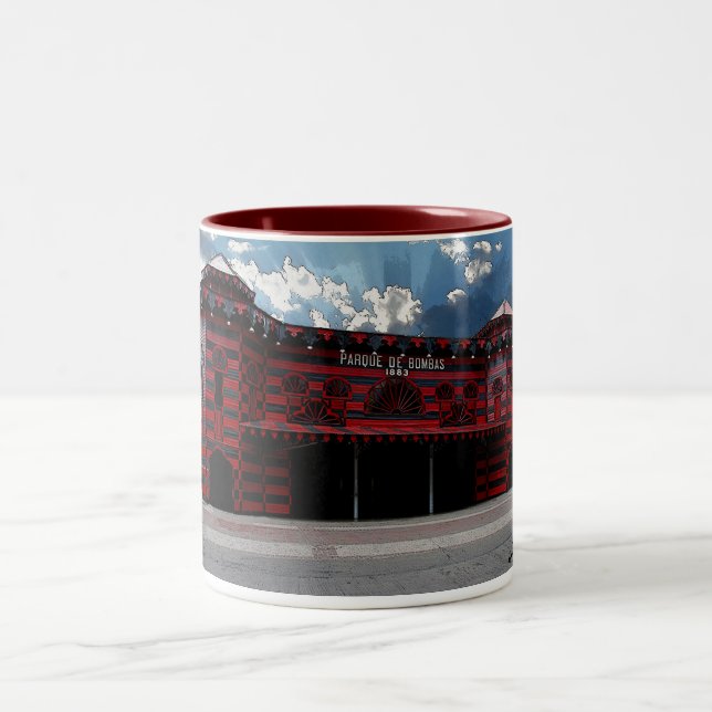 Parque de Bombas de Ponce Two-Tone Coffee Mug (Center)