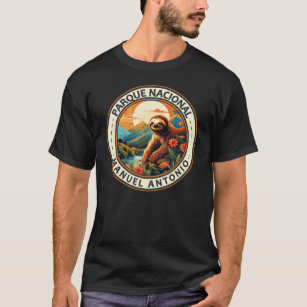 Parque Nacional Manuel Antonio Sloth Travel Art T-Shirt