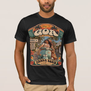 Parra Road — Girl on Bike, Goa’s Iconic Coastal Dr T-Shirt