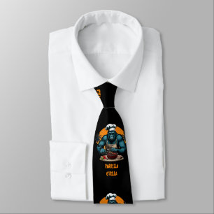 Parrilla G'rilla Master BBQ Griller Fun Pun Tie