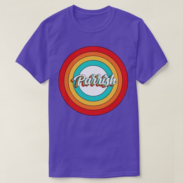 Parrish Name Shirt Vintage Parrish Circle (Design Front)