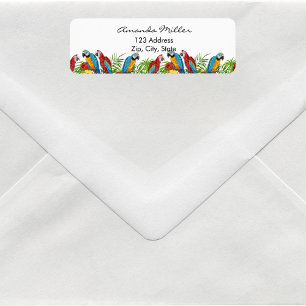 Parroquets oiseaux palmiers feuilles adresse de re