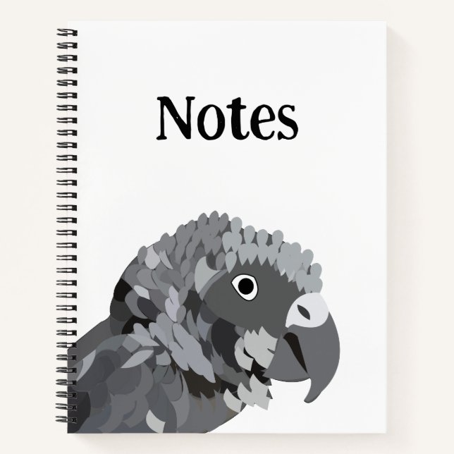 Parrot African Grey Parrot  Notebook (Front)