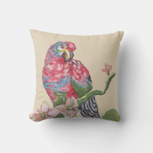 Parrot arc-en-ciel Tropical Beige Coussin
