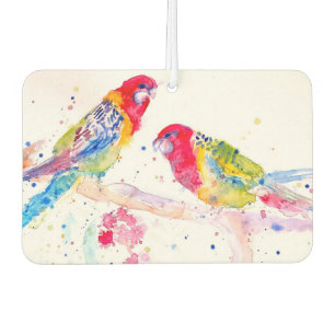 Parrot art Watercolour Painting Aqua Colourful Air Freshener