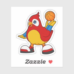 Parrot as Basketball player with Basketball