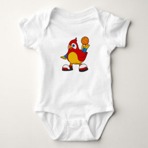 Parrot as Basketball player with Basketball Baby Bodysuit