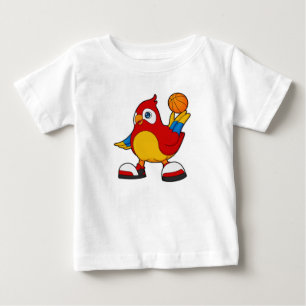Parrot as Basketball player with Basketball Baby T-Shirt