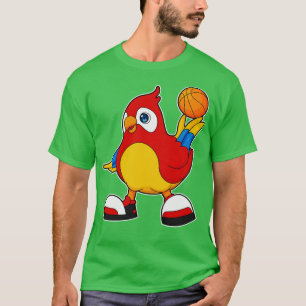 Parrot as Basketball player with Basketball T-Shirt