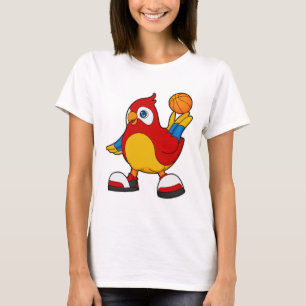 Parrot as Basketball player with Basketball T-Shirt