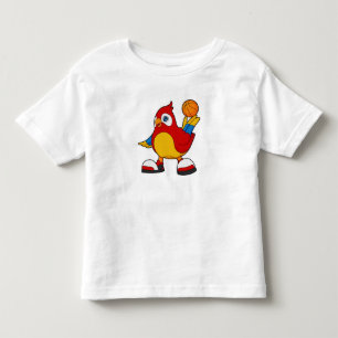 Parrot as Basketball player with Basketball Toddler T-shirt
