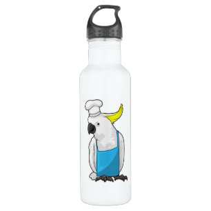 Parrot as Chef with Cooking hat 710 Ml Water Bottle