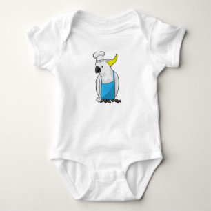 Parrot as Chef with Cooking hat Baby Bodysuit