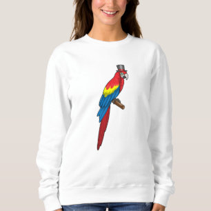 Parrot as Gentleman with Hat Sweatshirt